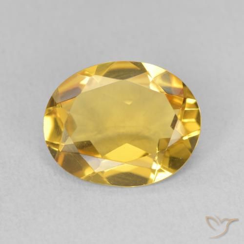 2.53ct Натуральный Золотисто-оранжевый Цитрин, Овал, VVS-VS