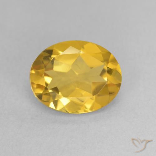 2.44ct Натуральный Средний золотой Цитрин, Овал, VVS-VS