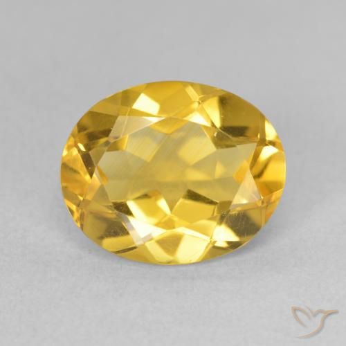 3.15ct Натуральный Золотисто-оранжевый Цитрин, Овал, VVS-VS