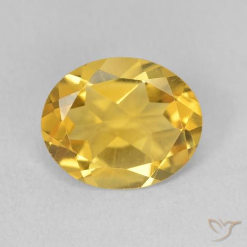 2.95ct Натуральный Средний золотой Цитрин, Овал, VVS-VS