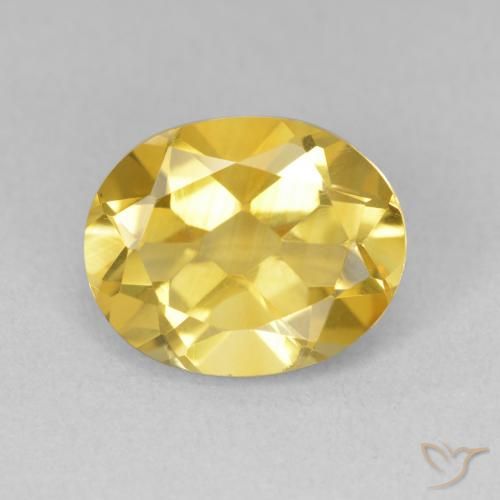 3.21ct Натуральный Средний золотой Цитрин, Овал, VVS-VS