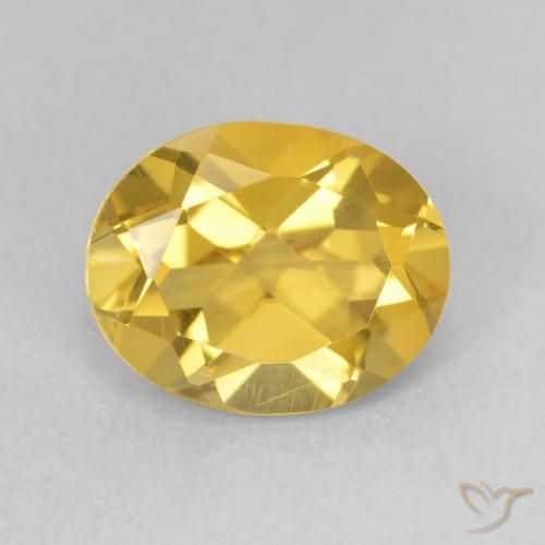 3.22ct Натуральный Золотисто-оранжевый Цитрин, Овал, Чистота VS