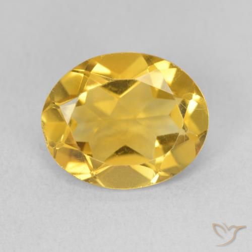 2.85ct Натуральный Средний золотой Цитрин, Овал, Чистота VS