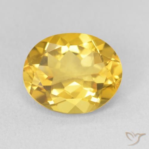 3.10ct Натуральный Золотисто-оранжевый Цитрин, Овал, Чистота VS