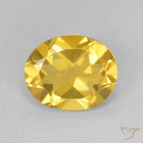 3.17ct Натуральный Средний золотой Цитрин, Овал, Чистота VS