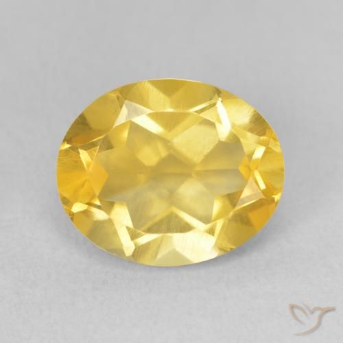 3.26ct Натуральный Средний золотой Цитрин, Овал, Чистота VS