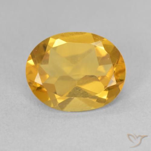 2.94ct Натуральный Темно-золотой апельсин Цитрин, Овал, Чистота VS