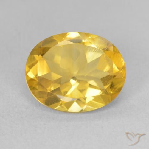 3.18ct Натуральный Средний золотой Цитрин, Овал, Чистота VS