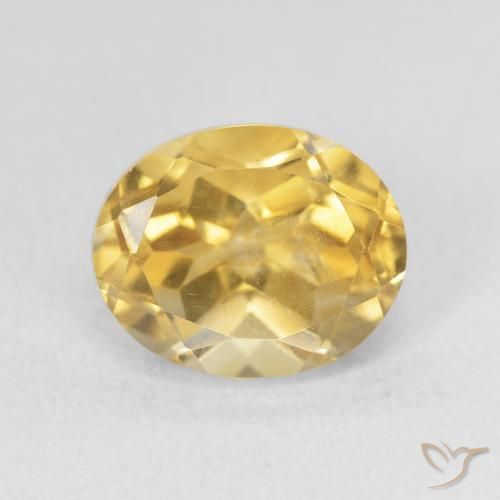 3.99ct Натуральный Средний золотой Цитрин, Овал, Чистота VVS