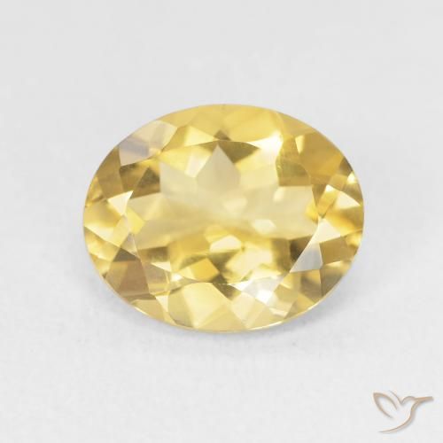 3.15ct Натуральный Средний золотой Цитрин, Овал, Чистота VVS