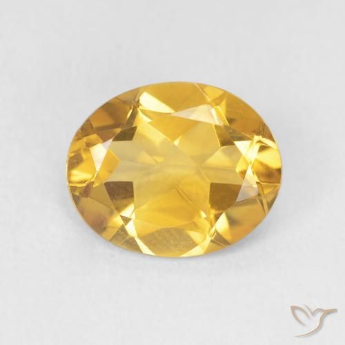 3.06ct Натуральный Золотой Цитрин, Овал, Чистота VVS