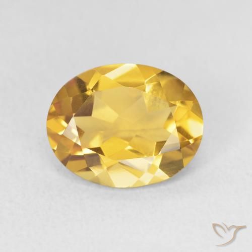 3.02ct Натуральный Золотой Цитрин, Овал, Чистота VVS