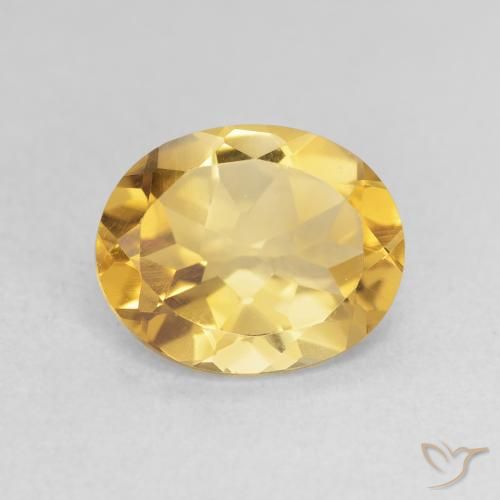 2.94ct Натуральный Глубокое золото Цитрин, Овал, Чистота VS