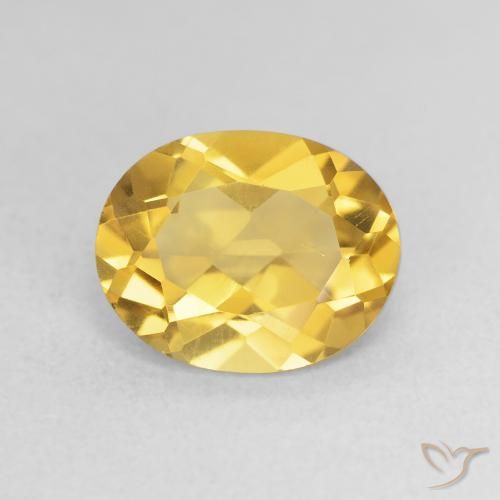 3.00ct Натуральный Глубокое золото Цитрин, Овал, Чистота VS