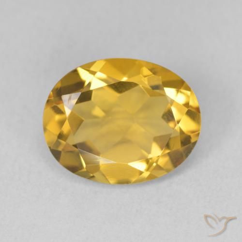 3.14ct Натуральный Золотой Цитрин, Овал, VVS-VS