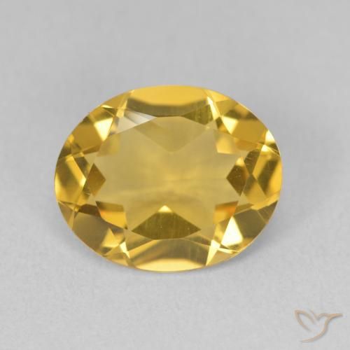 2.86ct Натуральный Средний золотой Цитрин, Овал, VVS-VS