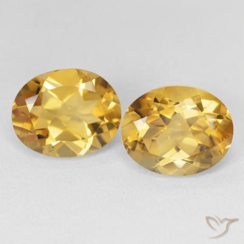 6.81ctw Натуральный Medium Light-Golden Цитрин, Овал, VVS-VS