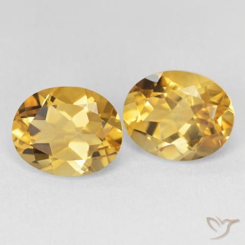 6.81 карата, натуральный Medium Light-Golden Цитрин, Овал, VVS-VS