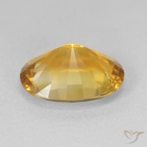 6.35 карата, натуральный Medium Light-Golden Цитрин, Овал, VVS-VS