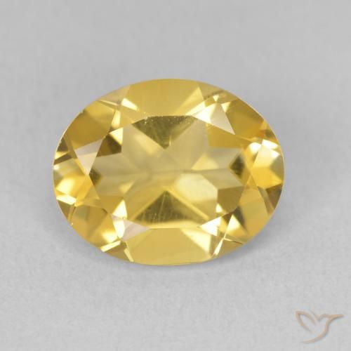 3.30ct Натуральный Средний золотой Цитрин, Овал, Чистота VS
