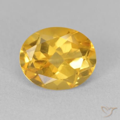 3.33ct Натуральный Яркое золото Цитрин, Овал, Чистота VS