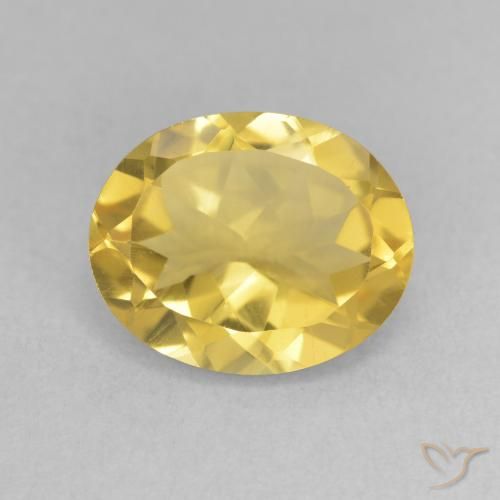 3.18ct Натуральный Золотисто-оранжевый Цитрин, Овал, VVS-VS