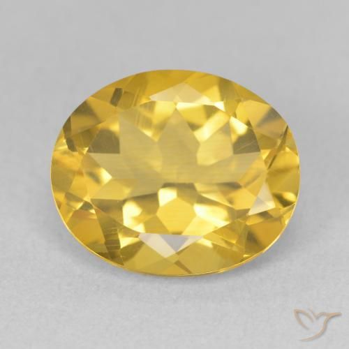 4.36ct Натуральный Золотисто-оранжевый Цитрин, Овал, Чистота VS