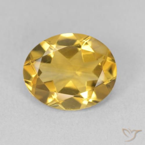 3.03ct Натуральный Золотой Цитрин, Овал, Чистота VS