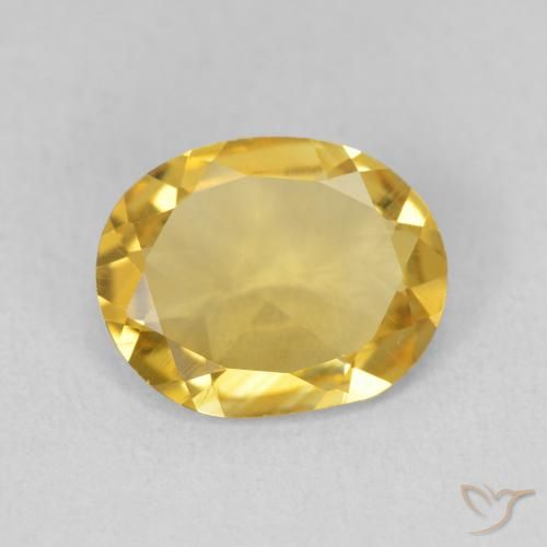 2.38ct Натуральный Золотой Цитрин, Овал, Чистота VS