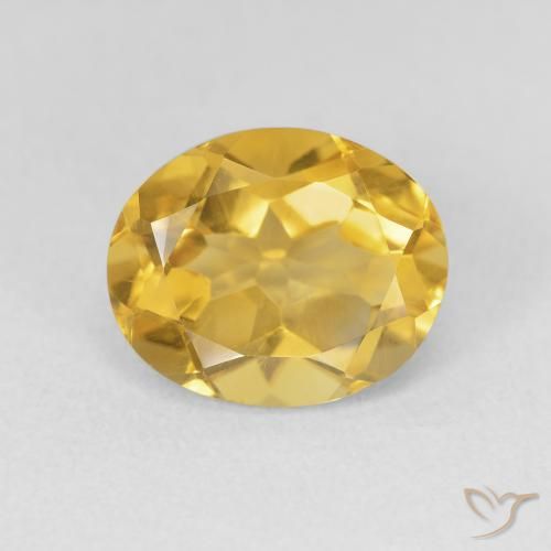 3.32ct Натуральный Золотисто-оранжевый Цитрин, Овал, VVS-VS