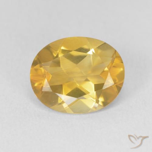 3.11ct Натуральный Золотой Цитрин, Овал, VVS-VS