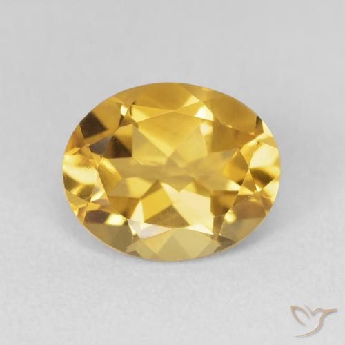 3.48ct Натуральный Золотой Цитрин, Овал, VVS-VS