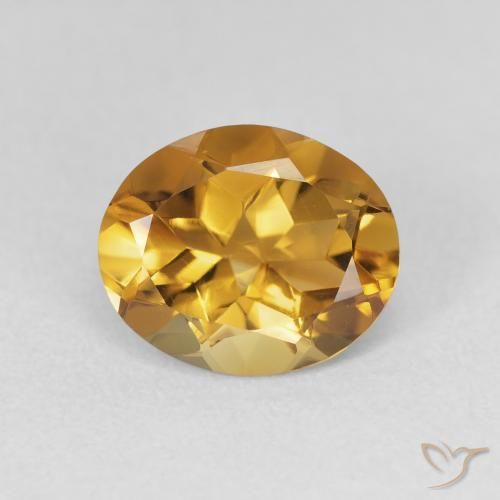 3.06ct Натуральный Оранжево-золотой Цитрин, Овал, VVS-VS