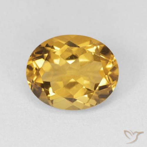 3.47ct Натуральный Глубокое золото Цитрин, Овал, VVS-VS