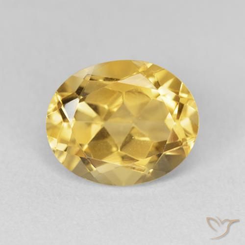3.43ct Натуральный Золотой Цитрин, Овал, VVS-VS