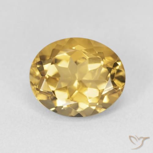3.53ct Натуральный Среднее золото Цитрин, Овал, VVS-VS