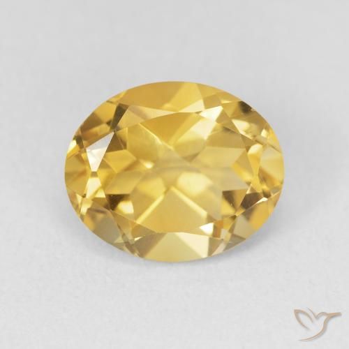 3.59ct Натуральный Золотисто-оранжевый Цитрин, Овал, VVS-VS