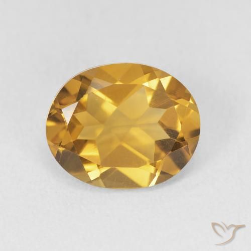3.20ct Натуральный Medium Dark-Golden Цитрин, Овал, VVS-VS