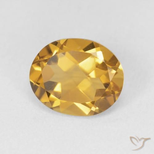 3.20 карата, натуральный Medium Dark-Golden Цитрин, Овал, VVS-VS