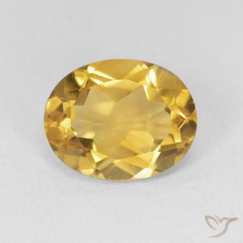 3.18ct Натуральный Золотой Цитрин, Овал, VVS-VS