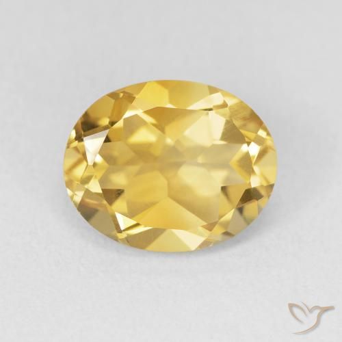 3.48ct Натуральный Золотой Цитрин, Овал, VVS-VS, Photo A