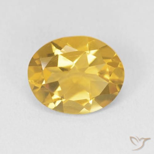 3.05ct Натуральный Средний золотой Цитрин, Овал, VVS-VS