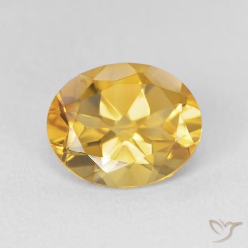 3.32ct Натуральный Яркое золото Цитрин, Овал, VVS-VS
