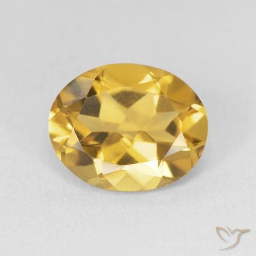 3.11ct Натуральный Золотой Цитрин, Овал, VVS-VS