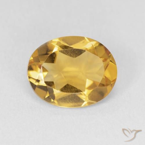3.23ct Натуральный Medium Light-Golden Цитрин, Овал, VVS-VS