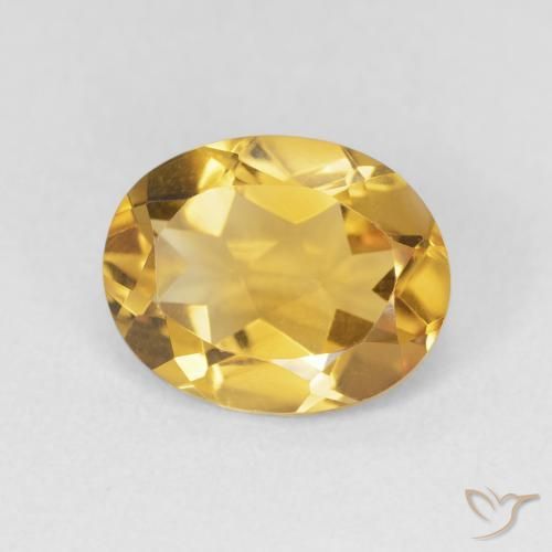 3.23 карата, натуральный Medium Light-Golden Цитрин, Овал, VVS-VS