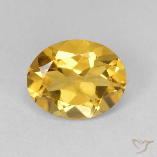 3.03ct Натуральный Золотой Цитрин, Овал, VVS-VS