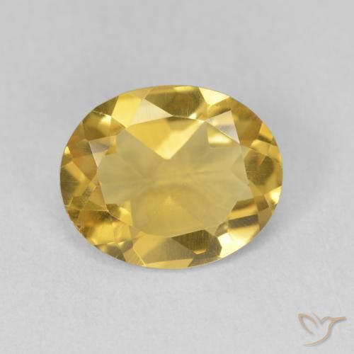2.44ct Натуральный Средний золотой Цитрин, Овал, VVS-VS