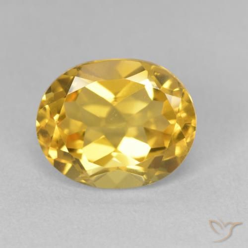 3.54ct Натуральный Золотой Цитрин, Овал, VVS-VS