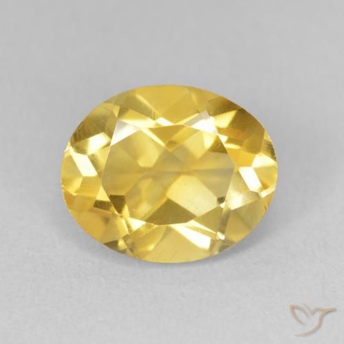 3.31ct Натуральный Средний золотой Цитрин, Овал, VVS-VS